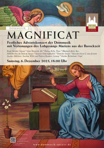 Plakat mit Verkündigungsengel und Maria