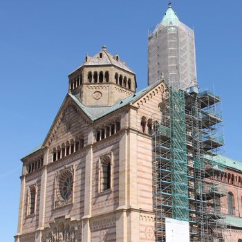 Baugerüst am Westturm Baugerüst am Westturm