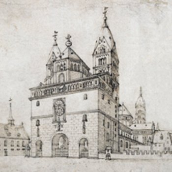 Westansicht des Doms von 1606 Westansicht des Doms von 1606