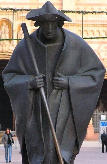 Jakobuspilger vor dem Dom