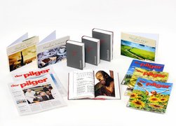 Produkte der Peregrinus GmbH; Bücher, Bistumszeitung der PILGER, Magazin